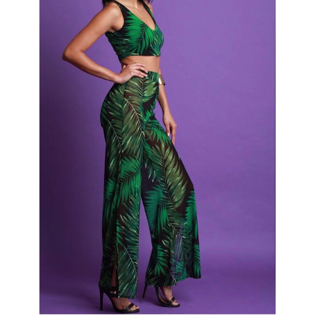 Palm Pant And Top Suit Set